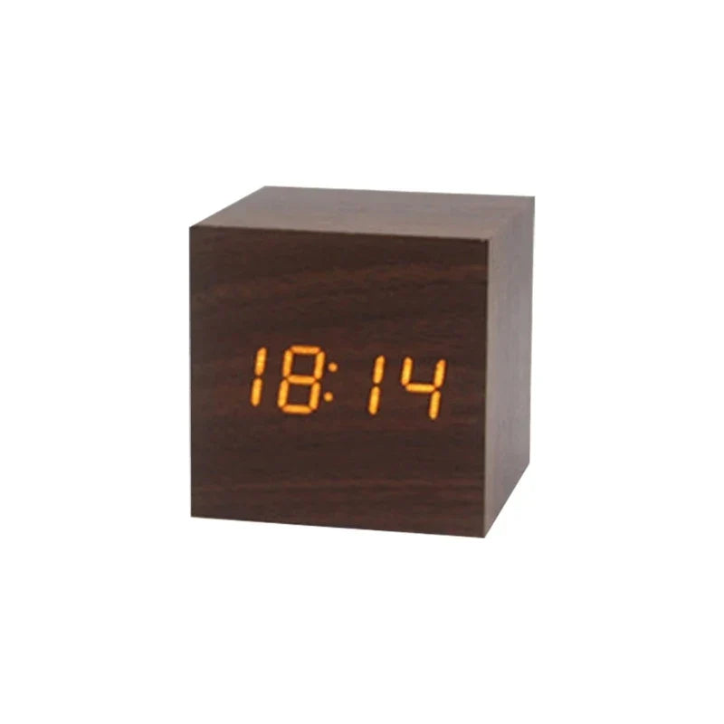 ClimaHorloge – Horloge LED en bois avec affichage de la température et contrôle sonore