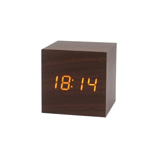 ClimaHorloge – Horloge LED en bois avec affichage de la température et contrôle sonore