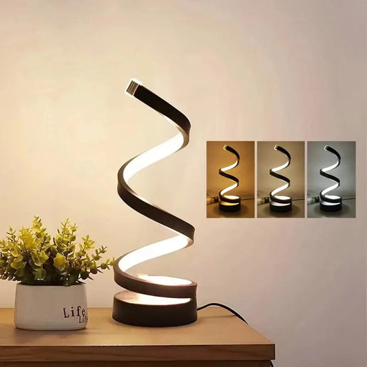 LumiSpirale - Lampe de Bureau Moderne à Intensité Réglable