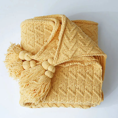 Floroux fleece blanket in chenille | Knitted design | For bed and couch | Soft and comfortable