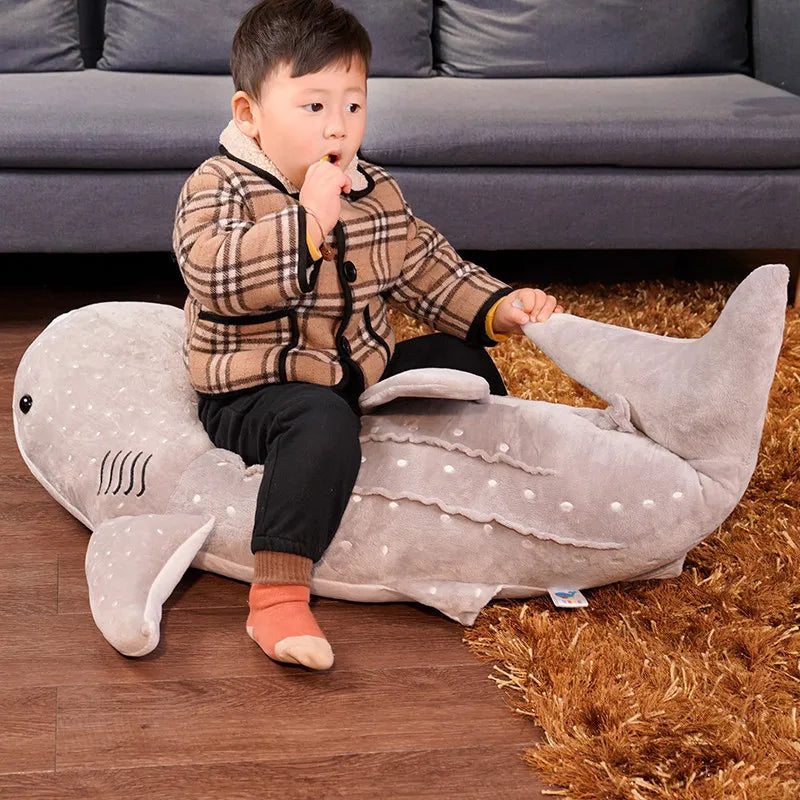 Floroux - Jouet en peluche requin-baleine doux pour des nuits douillettes et des cadeaux spéciaux