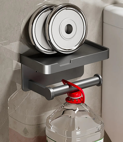 LuxeHold – Porte-rouleau de toilette multifonctionnel élégant