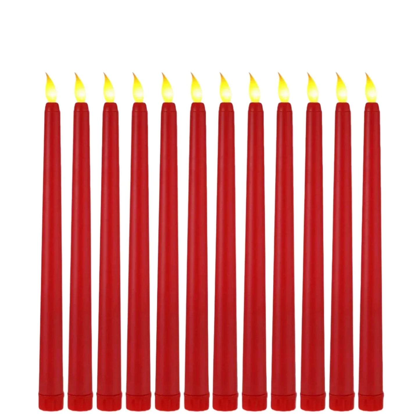 Floroux - Bougies coniques LED noires élégantes pour une ambiance effrayante et l'élégance des mariages