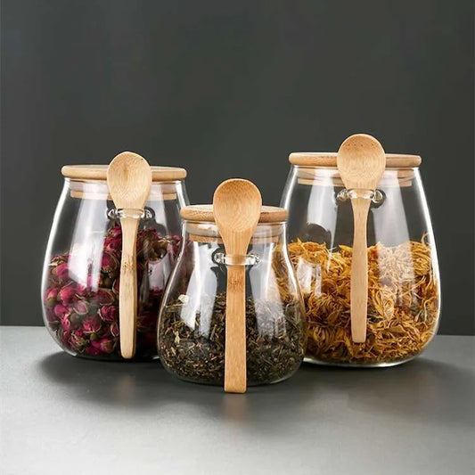 Récipient de stockage alimentaire en verre de cuisine