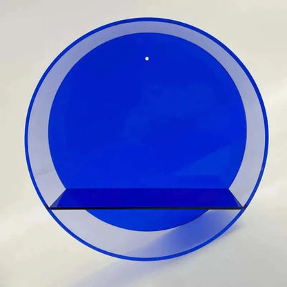 Étagère d'affichage murale ronde en acrylique des années 80