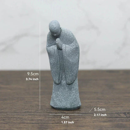 Floroux Ensemble de figurines Bouddha | Statues de moines méditatifs | Décoration de jardin Zen | Décoration de pleine conscience & Feng Shui pour la maison