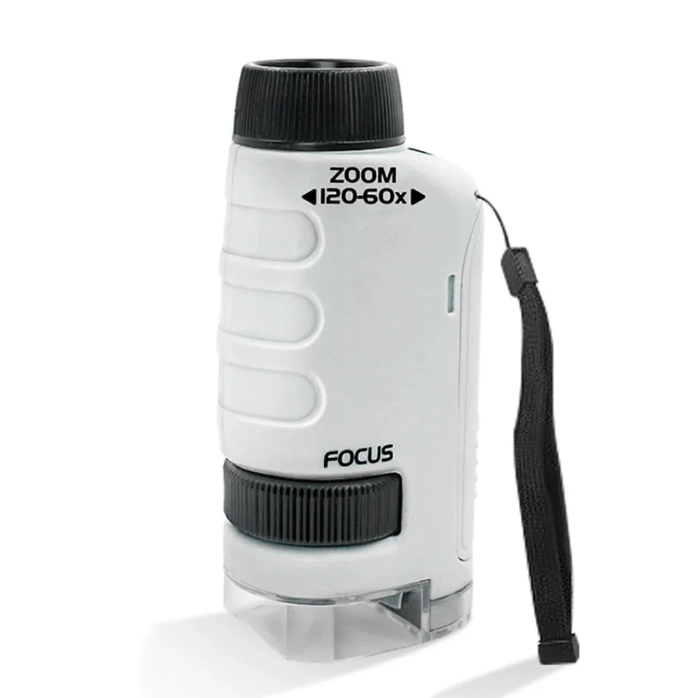 Microscope pour enfants 60-120x avec caméra et 8 lumières LED - Loupe éducative pour jeunes explorateurs