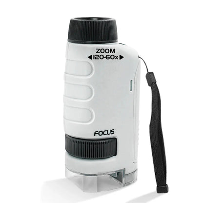 Microscope pour enfants 60-120x avec caméra et 8 lumières LED - Loupe éducative pour jeunes explorateurs