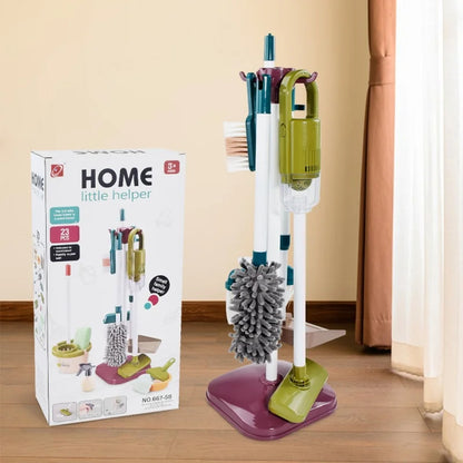 Ensemble de nettoyage de jeu de rôle pour enfants - Balai et aspirateur jouet pour garçons et filles, 23 pièces de plaisir de sanitation
