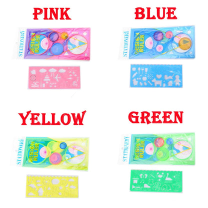 Creative Kids Geometry Spirograph Stencils Set - 4 Modèles de Dessin Floral, Outils Artistiques Éducatifs pour Fournitures Scolaires en Couleurs Vives