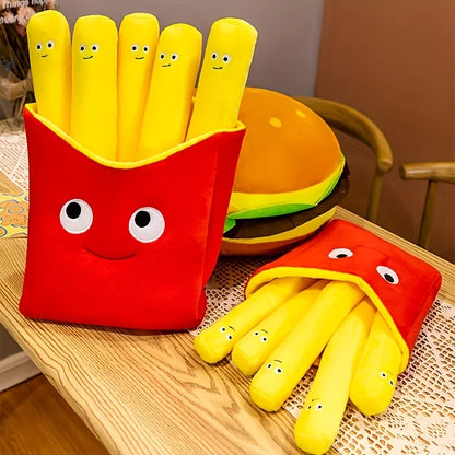 Floroux - Ensemble câlin mignon avec frites et hamburger pour jouer et s'amuser