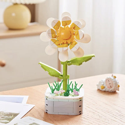 Fleur Pot Bloc de Construction Décor
