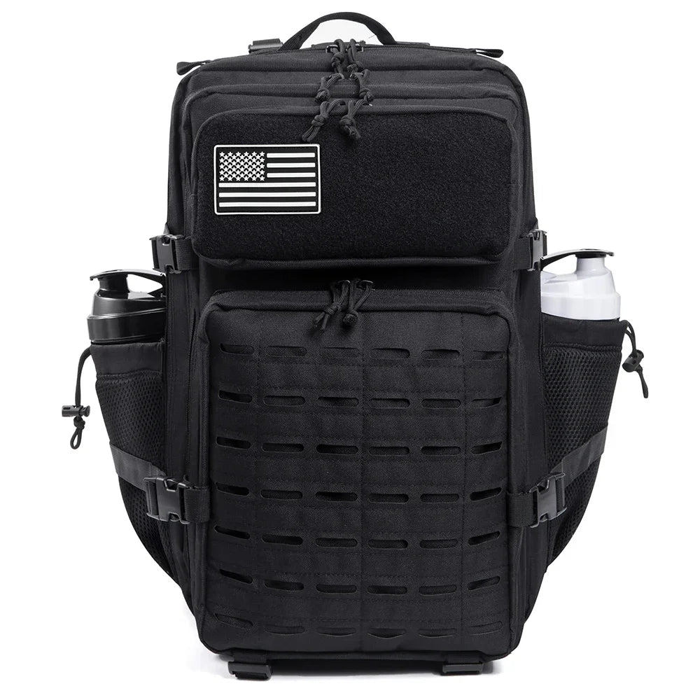 Sac à dos tactique 45L pour hommes/femmes – Daypack MOLLE pour la chasse, la pêche, la randonnée, le trekking et la survie – Sac à dos extérieur grande capacité avec porte-gobelets
