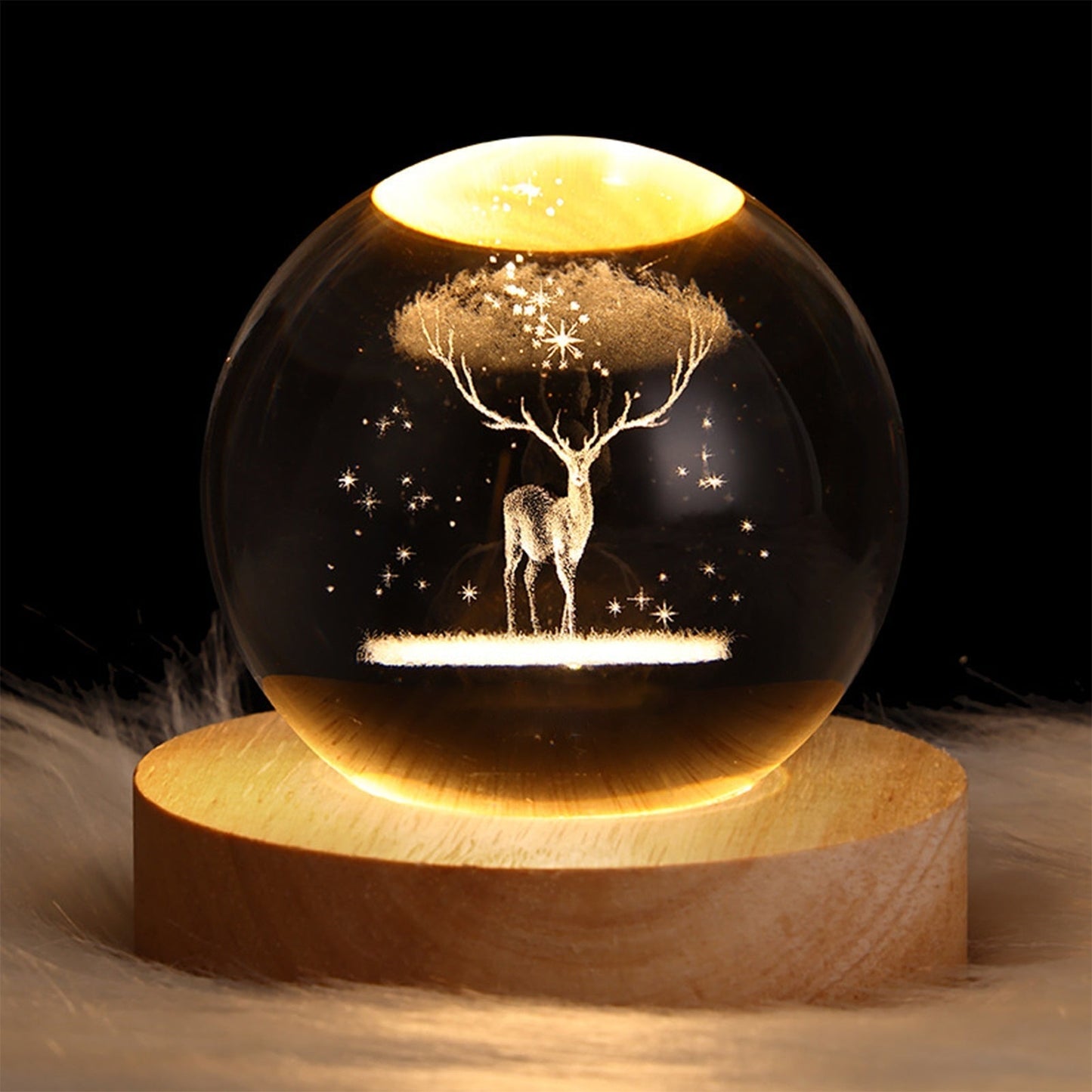 Crystal Light Ball – Lueur Enchantée en Verre pour la Maison