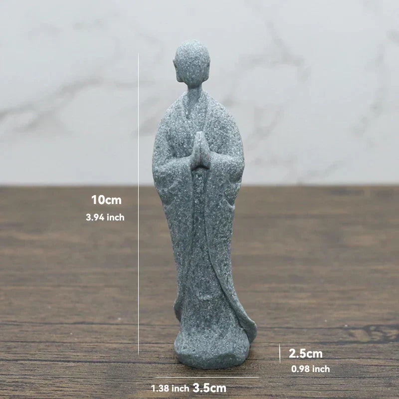 Floroux Buddha Statue Set | Meditative Monk Statues | Zen Garden Decoration | Mindfulness and Feng Shui Home Decor