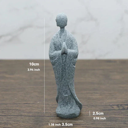 Floroux Buddha Statue Set | Meditative Monk Statues | Zen Garden Decoration | Mindfulness and Feng Shui Home Decor