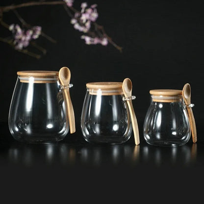 Récipient de stockage alimentaire en verre de cuisine