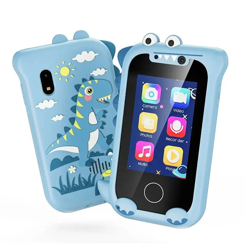 Jouet Smartphone Interactif pour Enfants - Lecteur Musical Éducatif avec Double Caméra, Écran Tactile & Carte Mémoire de 512 Mo pour un Apprentissage Créatif