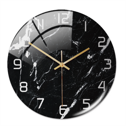 Montre murale en marbre stylé avec mécanisme silencieux