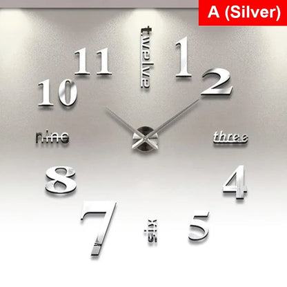 RomanTime Horloge 3D - Décoration Murale DIY Moderne