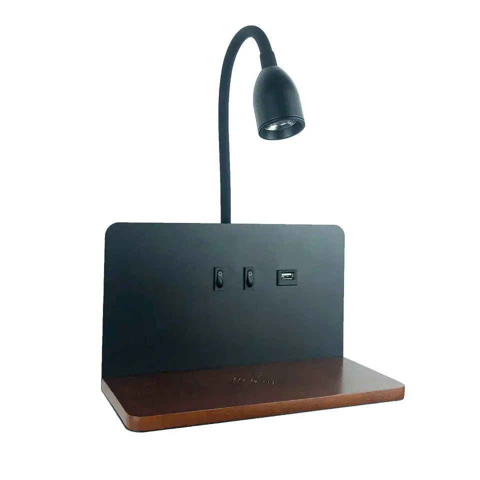 LumiCharge | Applique Murale LED avec USB et Charge Sans Fil