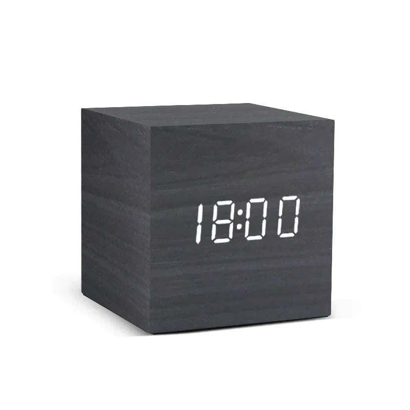 ClimaHorloge – Horloge LED en bois avec affichage de la température et contrôle sonore