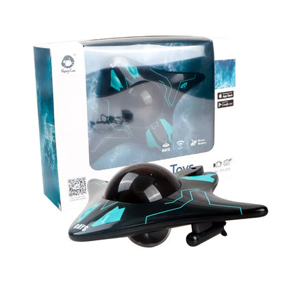 Bateau téléguidé mini WiFi avec caméra sous-marine - Transmission en temps réel, portée de 15 m, parfait pour les cadeaux de Noël des enfants