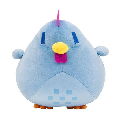 Adorable Coussin Poulet en Peluche - 20 cm (7,8 pouces) Animal en Peluche Doux pour Enfants, Parfait Cadeau d'Anniversaire ou de Noël en Bleu, Marron, Gris et Blanc