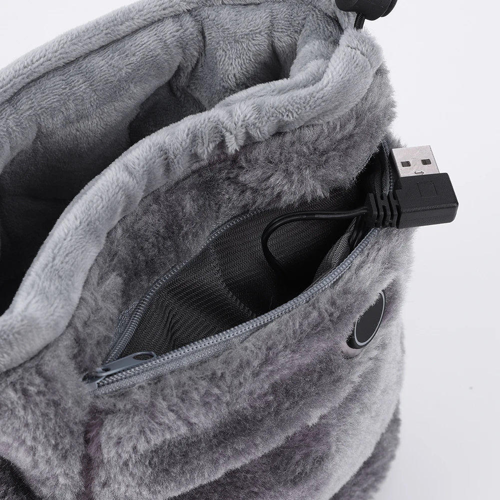 DreamStep Pantoufles - Pantoufles Électriques USB Chaleureuses et Luxueuses pour les Jours Froids