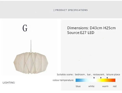 Élégante lanterne en papier inspirée par l'origami