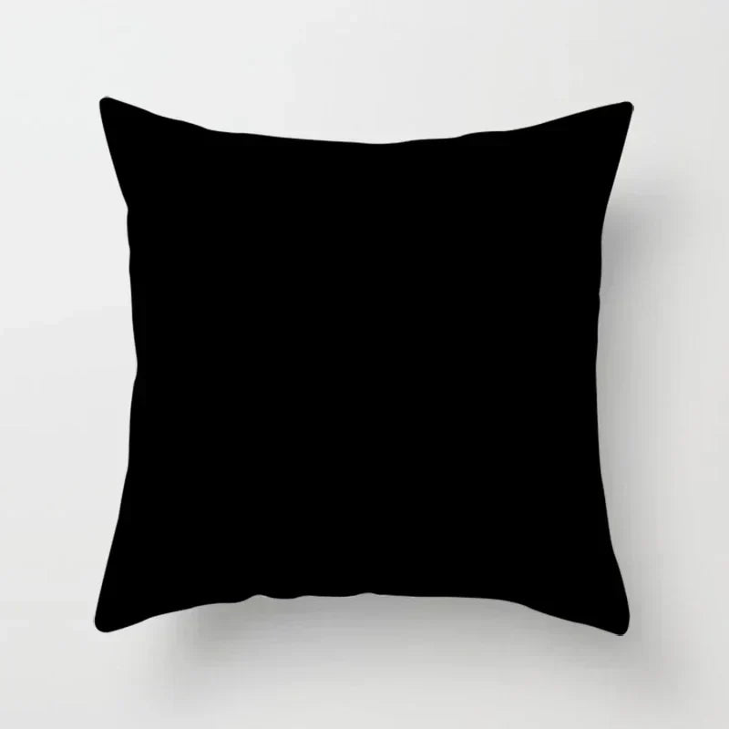 Aurum Housse de coussin - Housse de coussin moderne noir et blanc avec impression artistique abstraite