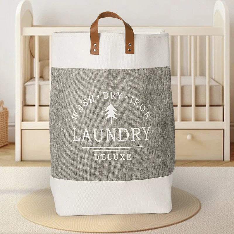 Panier à linge chic avec poignées