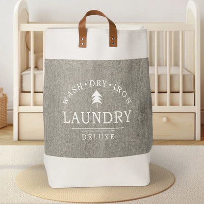 Panier à linge élégant avec poignées