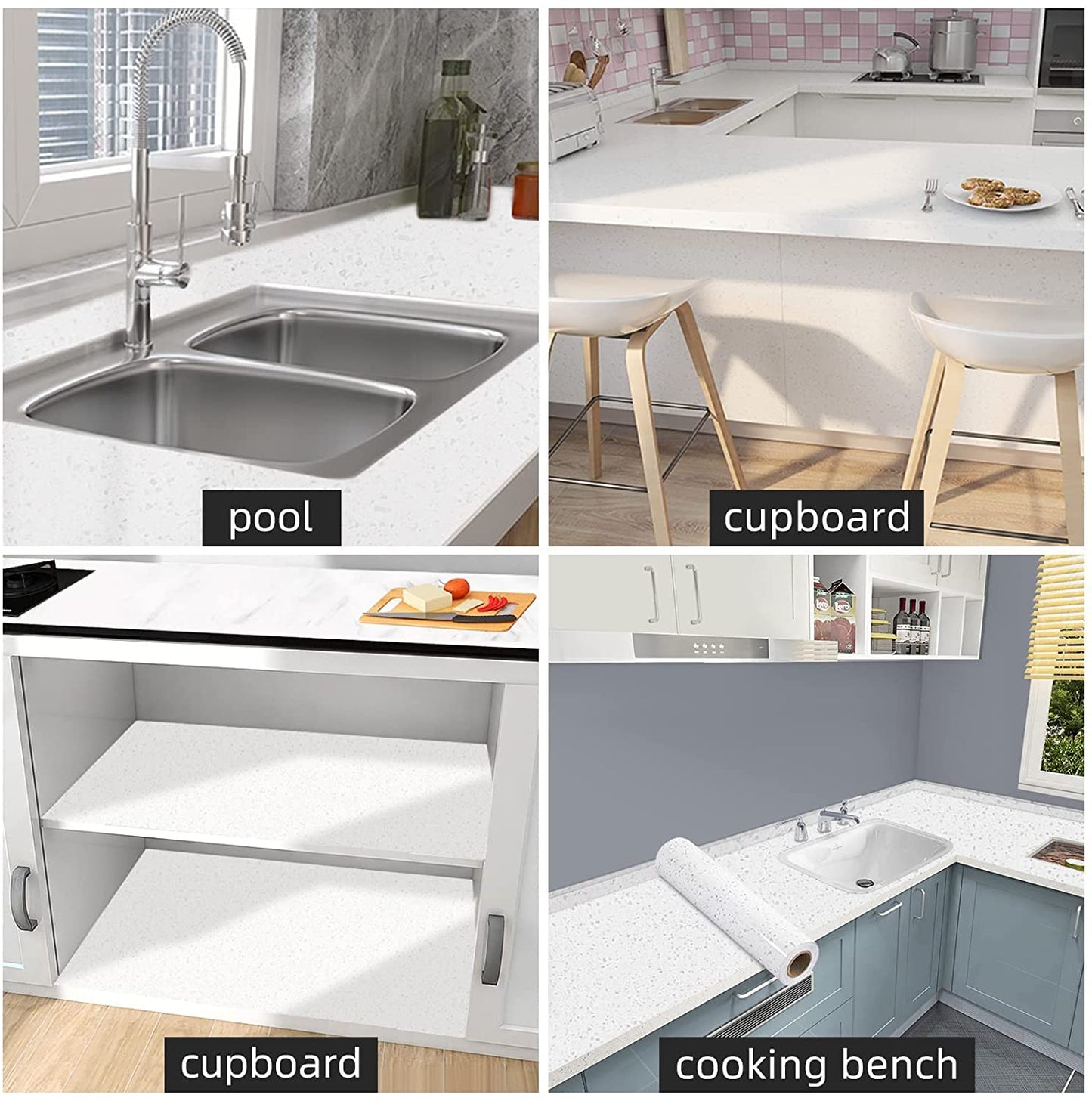 Floroux Folie autocollante de protection | Folie décorative & protection de surface | Imperméable & lavable | Folie DIY pour meubles & murs