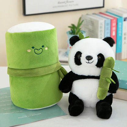 Floroux Mia - Figurine en peluche Floroux confortable avec un mignon ami en bambou