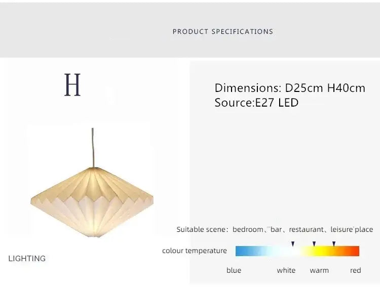 Élégante lanterne en papier inspirée par l'origami