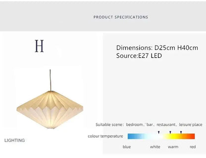 Élégante lanterne en papier inspirée par l'origami