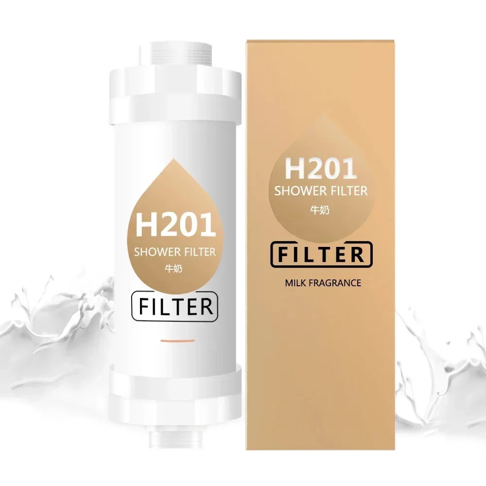 AromaGlow Filtre de Douche Parfumé - Adoucisseur d'Eau pour Cheveux et Peau