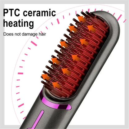 Tima Brush - Brosse lissante sans fil rechargeable