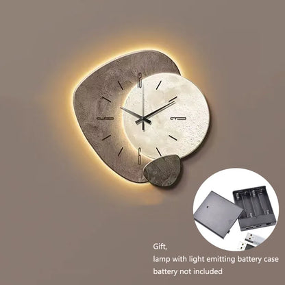 CreamWind Horloge – Horloge mural moderne et élégante avec LED