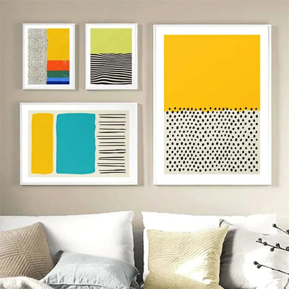 Couleur pastel Affiche abstraite Mid-Century Modern