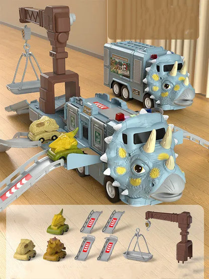 DinoRoar Truck - Voiture d'aventures pliable de dinosaures