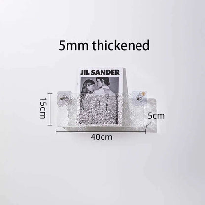 Étagère flottante en acrylique fluorescent des années 80