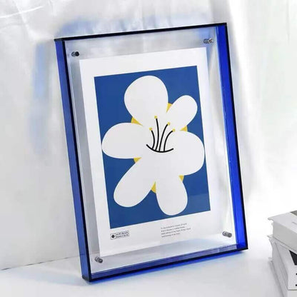 Cadre photo flottant en acrylique fluorescent des années 80