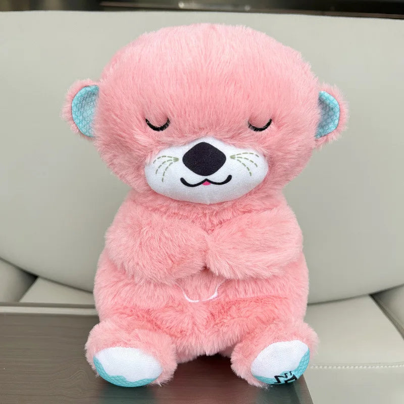Ours en Peluche Respirant - Musique Apaisante et Lumière pour Bébés, Compagnon de Sommeil pour Enfants, Cadeau Parfait pour Nouveaux Parents