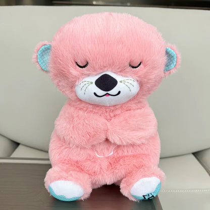 Ours en Peluche Respirant - Musique Apaisante et Lumière pour Bébés, Compagnon de Sommeil pour Enfants, Cadeau Parfait pour Nouveaux Parents