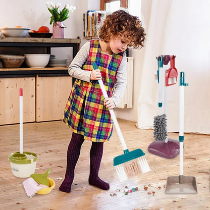 Ensemble de nettoyage de jeu de rôle pour enfants - Balai et aspirateur jouet pour garçons et filles, 23 pièces de plaisir de sanitation