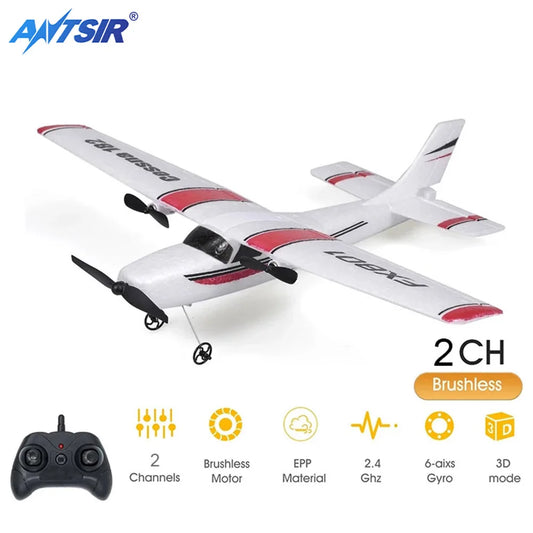 EPP Foam FX801 Avion RC - Avion à distance 2CH pour enfants, jouet facile à assembler cadeau