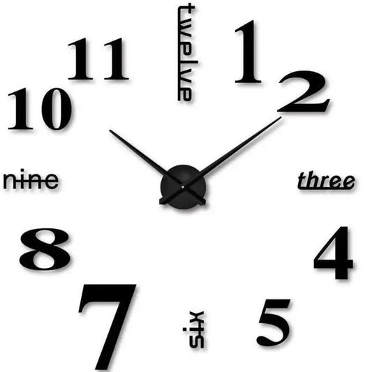 RomanTime Horloge 3D - Décoration Murale DIY Moderne