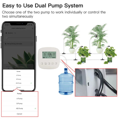Tuya Smart Water Pump Timer - Contrôle d'arrosage par irrigation micro-goutte WiFi via les applications SmartLife Google Alexa